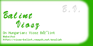 balint viosz business card